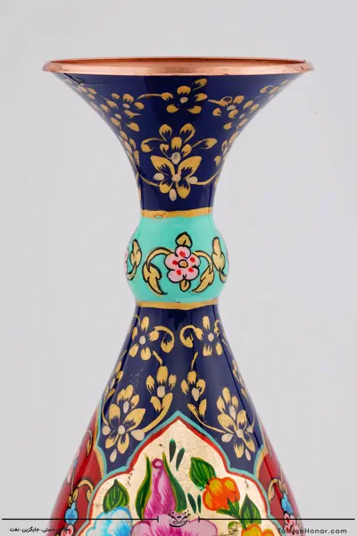 گلدان صراحی تمام پرداز با ورق طلا سایز 20 کد 001(10482)