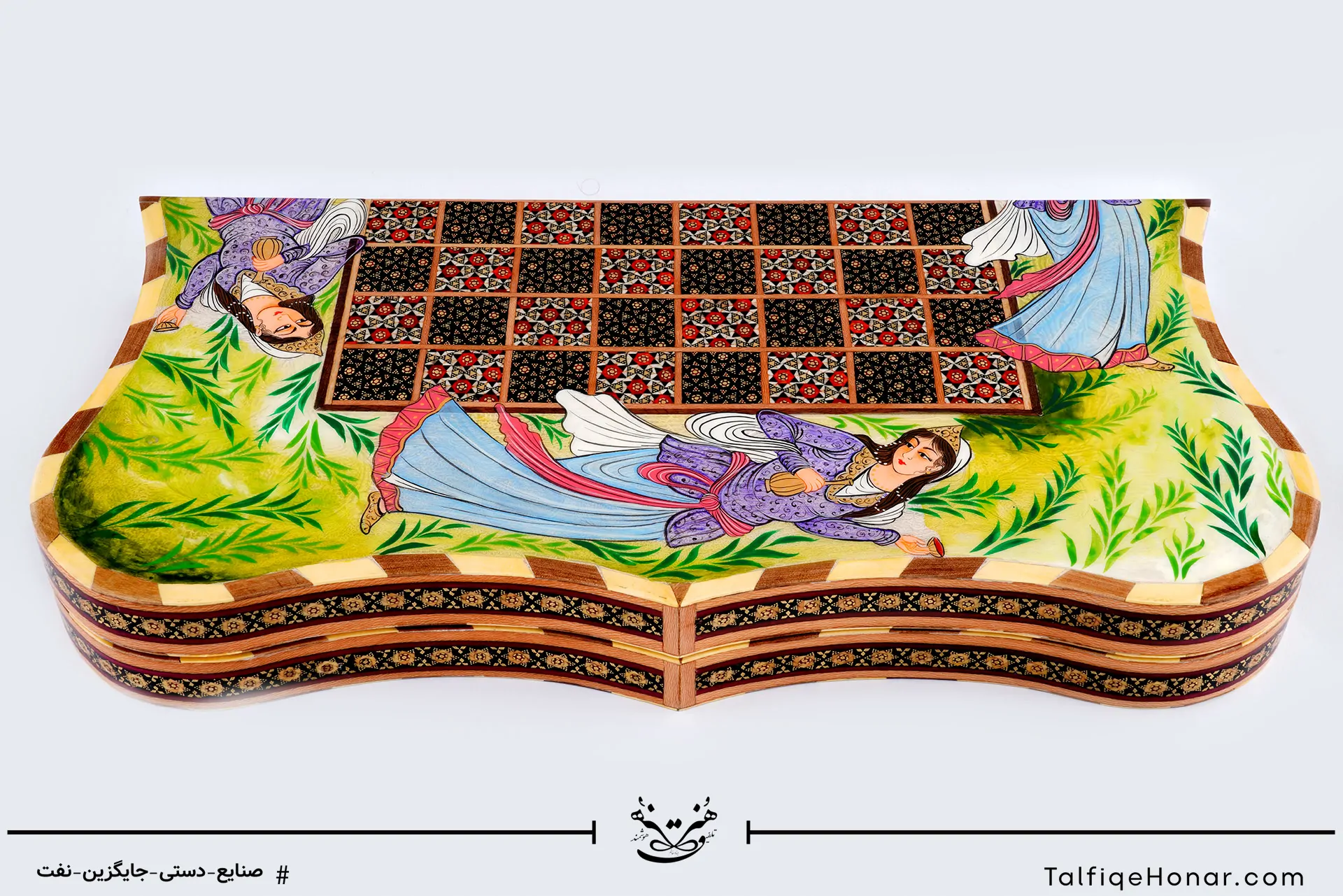 تخته نرد دالبری خاتم و مینیاتور (10002)