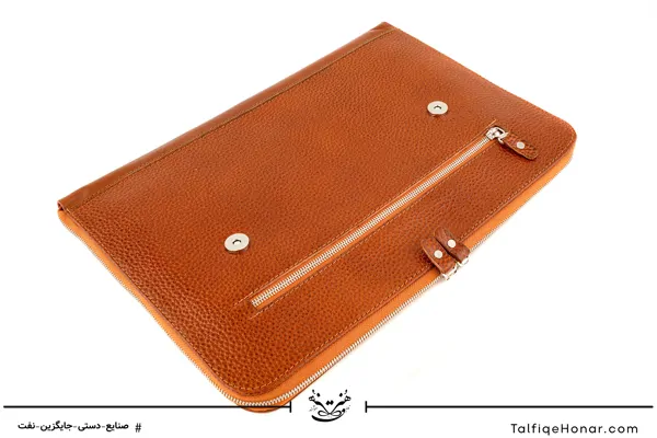 کیف اداری بزرگ چرم فلوتر گاوی عسلی
