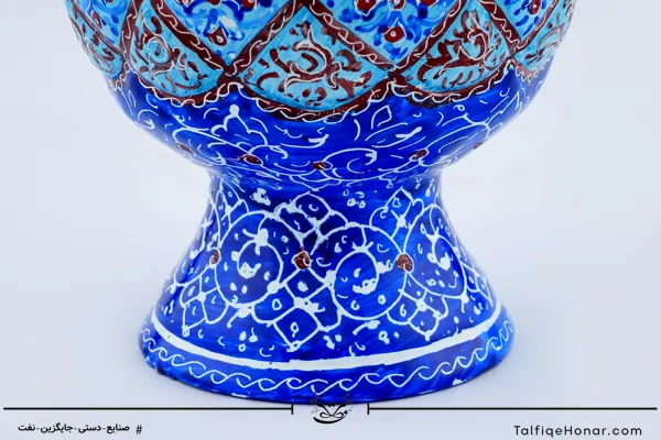 گلدان صراحی مینا کاری سایز 26 کد 002