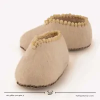 پاپوش نمدی  رنگ لیمویی سایز 21