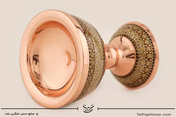 سنگاب مس خاتم کاری سایز 12