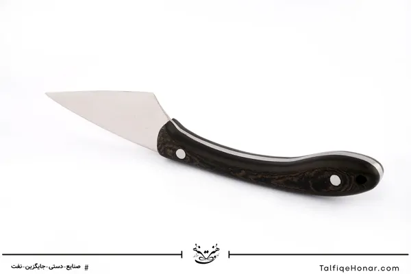 چاقوی کمپینگ با دسته میکارتا و تیغه استیل سایز 17