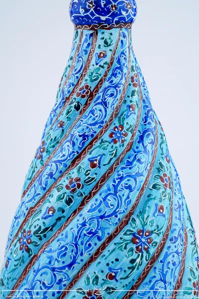 گلدان صراحی مینا کاری سایز 26 کد 001