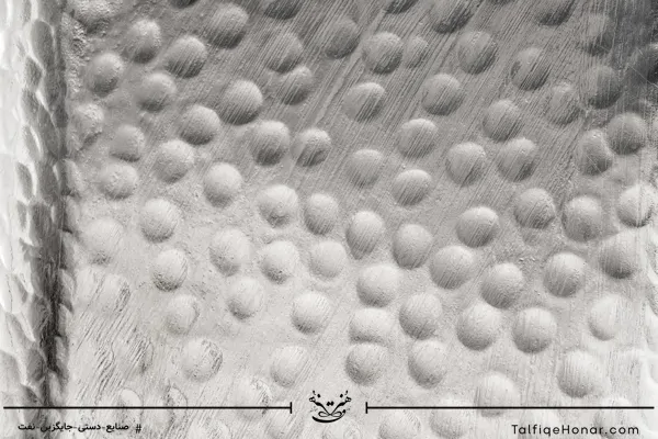 کاسه مسی چکش کاری لبه دالبری مدل اطلس سایز 8*25*25