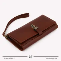 کیف دستی زنانه چرم مدل آنا رنگ عسلی سایز 3*10*20