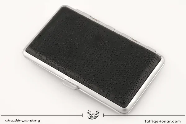 جا سیگاری چرم و قلمزنی طرح پرنده سایز 7*11