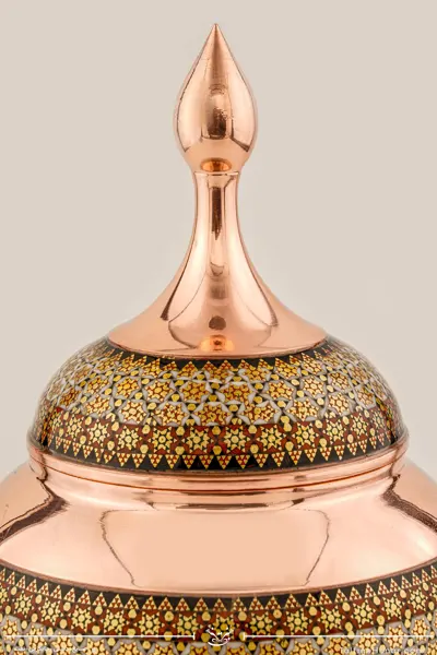  شکلات خوری مس خاتم کاری سایز 26 کد (10482)