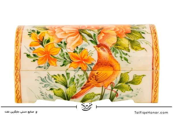  جعبه نقاشی زیرلاکی استخوان دو خانه سایز 9