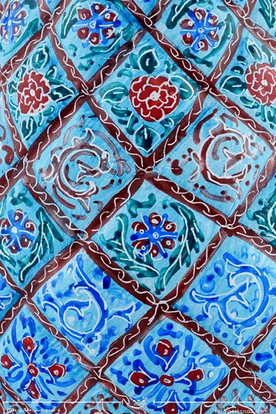 گلدان صراحی مینا کاری سایز 26 کد 002