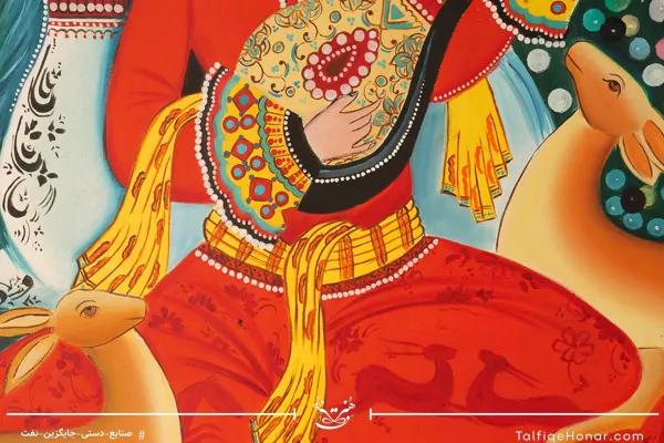 تابلو نقاشی رنگ روغن طرح دختر نوازنده سایز 100*70