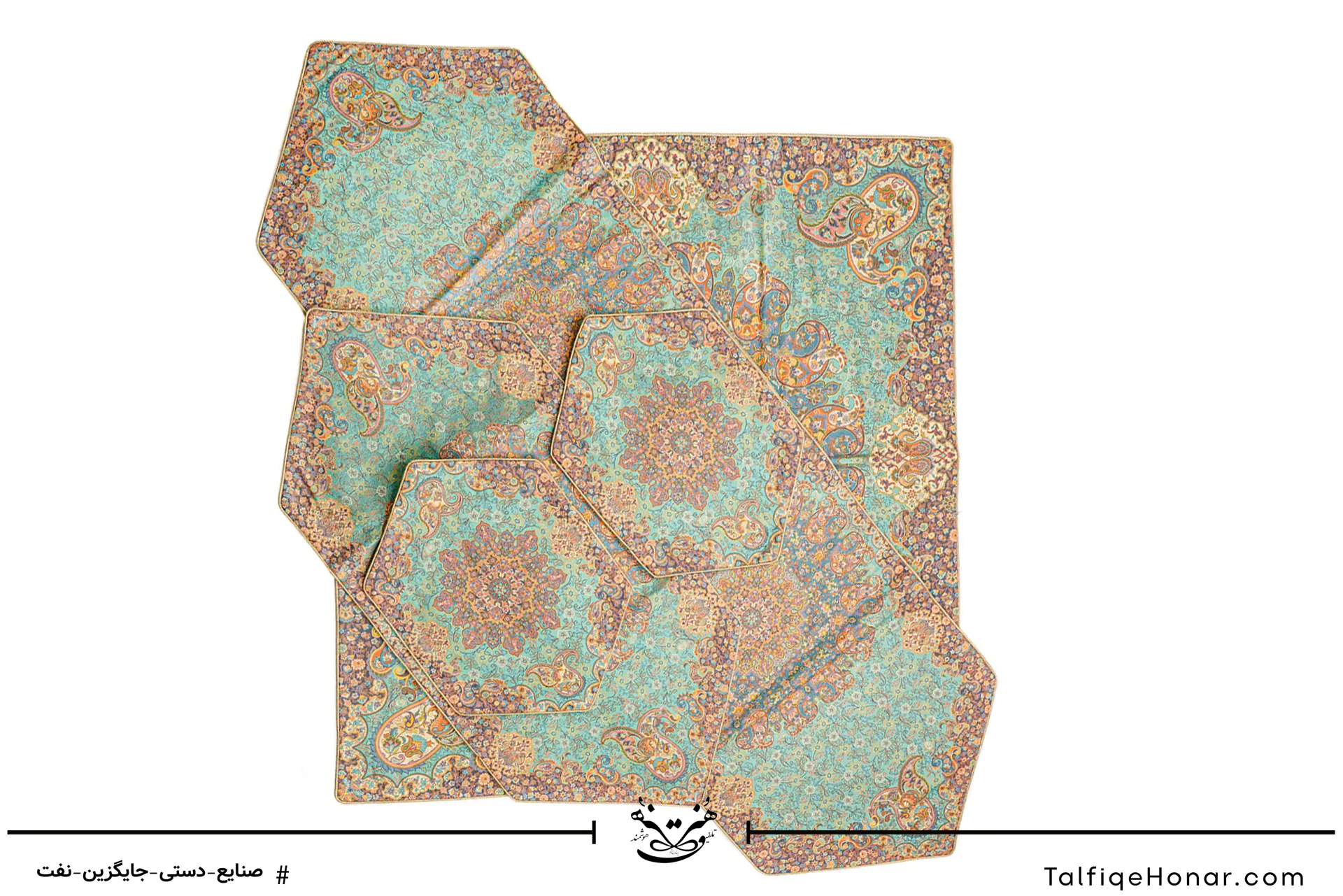 ست رومیزی ترمه طرح آسمان