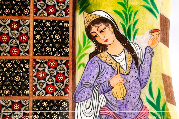 تخته نرد دالبری خاتم و مینیاتور (10002)