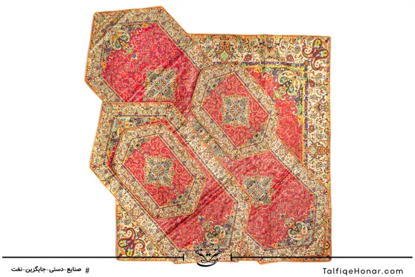  ست رومیزی ترمه طرح ارغوان