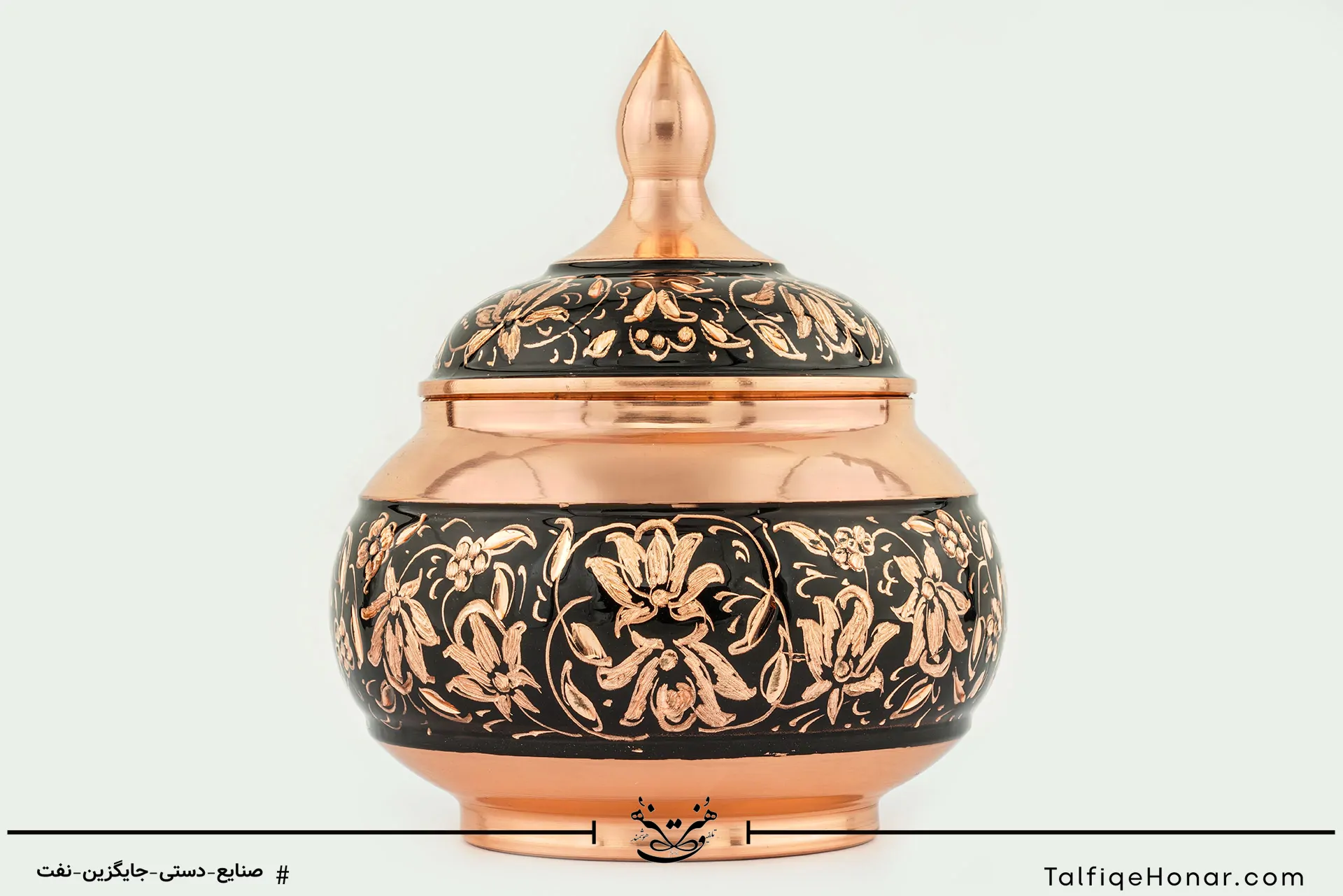 قندان مسی الماس تراش سایز 14 (10494)