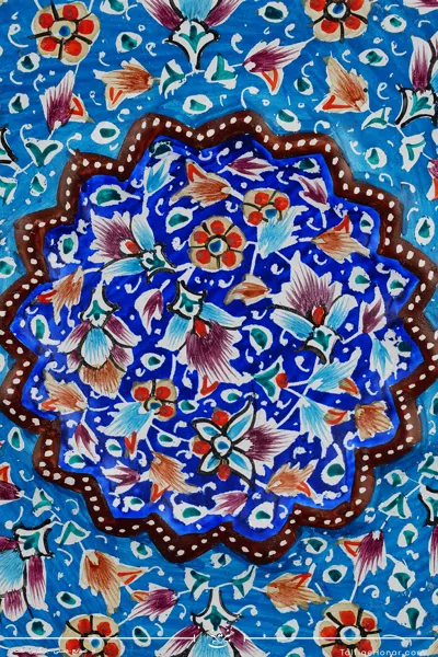بشقاب گرد برجسته مینا کاری قطر 40 (10514)