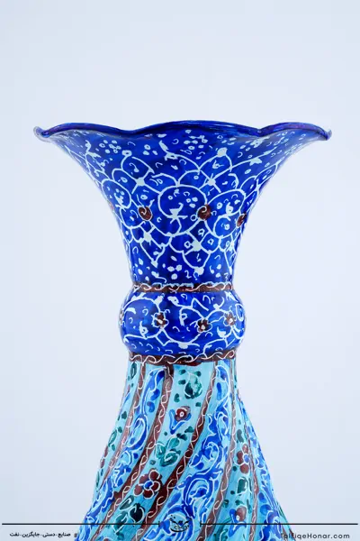 گلدان صراحی مینا کاری سایز 26 کد 001