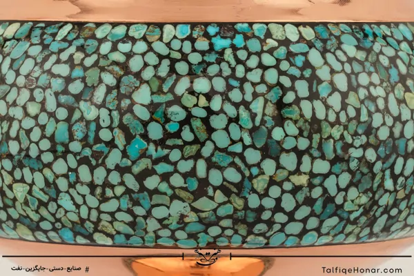 شکلات خوری مس فیروزه کوبی سایز 22 کد 001(10002)