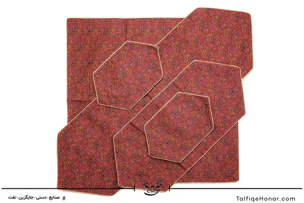  ست رومیزی ترمه طرح رضایی