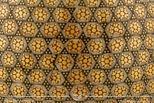 گلدان مس خاتم کاری سایز 25