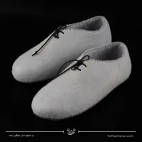 پاپوش نمدی بنددار رنگ خاکستری سایز 38