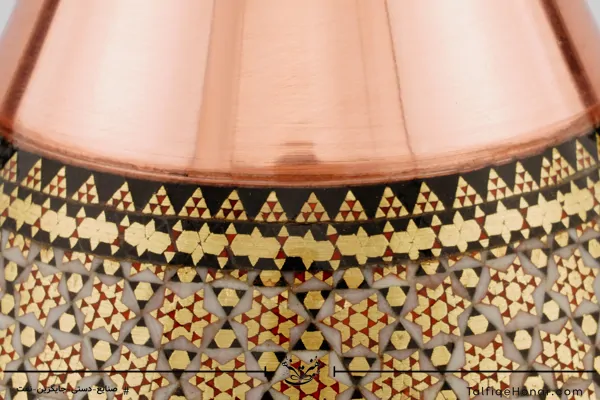 گلدان صراحی مس و خاتم سایز 25(10482)