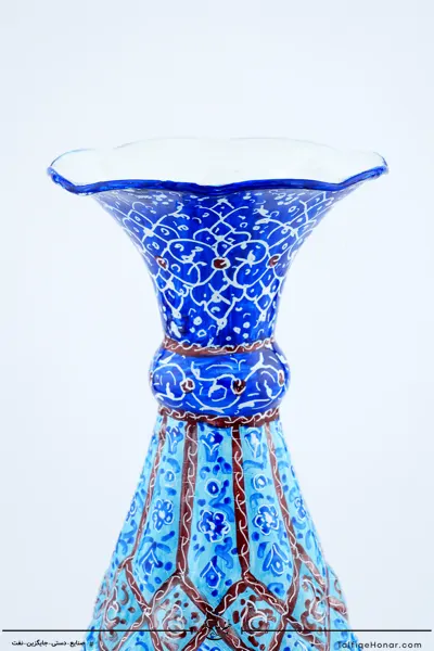 گلدان صراحی مینا کاری سایز 26 کد 002