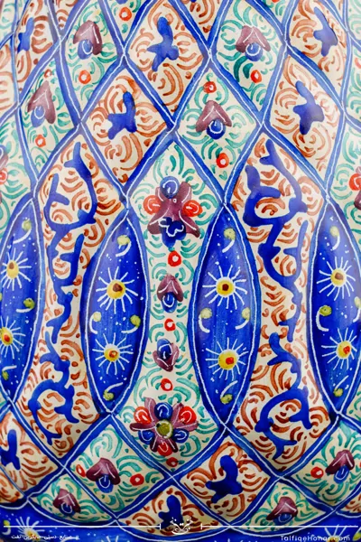 پارچ قلدار طرح اسلیمی مینا کاری سایز 20 کد 002(10604)