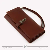 کیف دستی زنانه چرم مدل آنا رنگ عسلی سایز 3*10*20