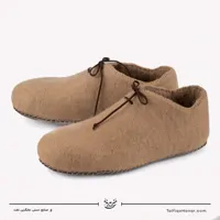پاپوش نمدی بنددار رنگ کرمی سایز 39