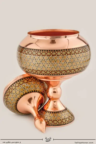  شکلات خوری مس خاتم کاری سایز 26 کد (10482)