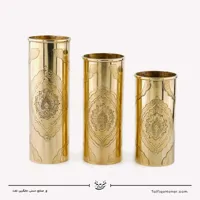 ست 3 تایی گلدان استوانه ای برنجی