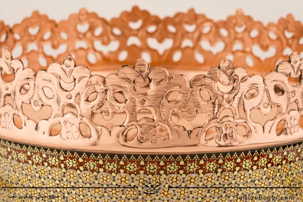 آجیل خوری مس خاتم کاری سایز 28