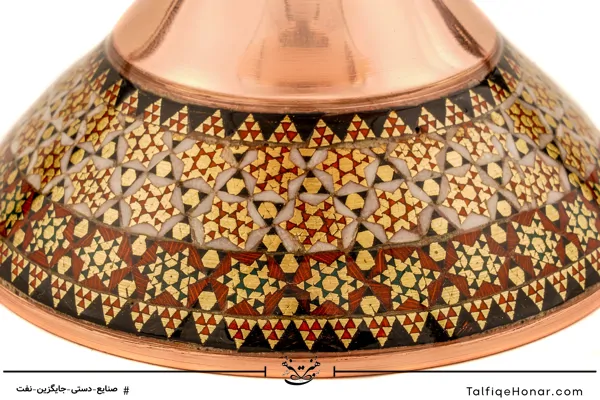  شکلات خوری مس خاتم کاری سایز 26 کد (10482)