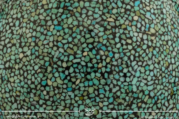 گلدان صراحی فیروزه کوب سایز 25 کد(10002)