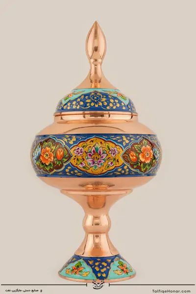 شکلات خوری مس نقاشی سایز 30 کد (10494)