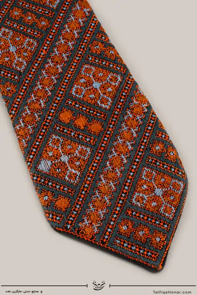  کراوات سوزن دوزی بلوچ طرح مروارید  کد 002