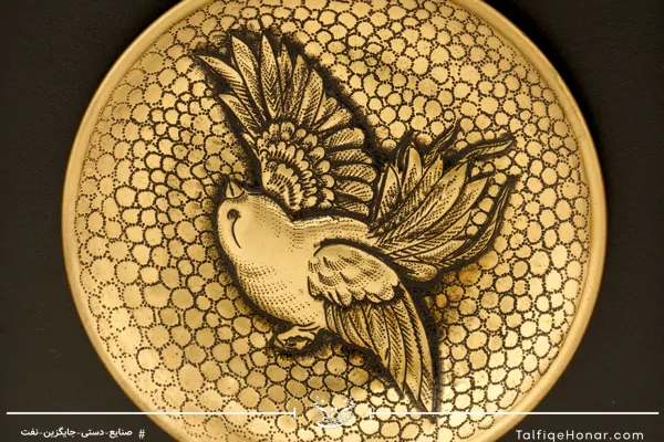 قاب برنجی سه کبوتر سایز 18*41