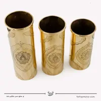 ست 3 تایی گلدان استوانه ای برنجی