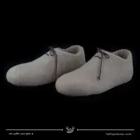 پاپوش نمدی بنددار رنگ کرمی سایز 39