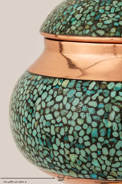 شکلات خوری مس فیروزه کوبی سایز 22 کد 001(10002)