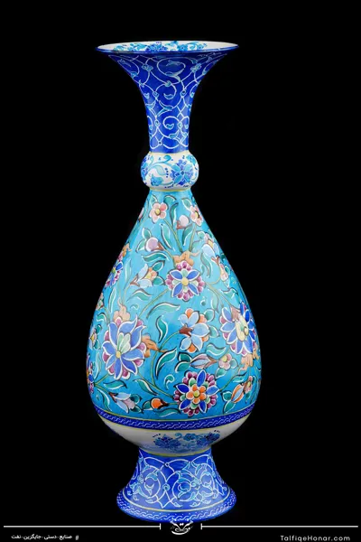 گلدان صراحی مینا کاری سایز 25(10670)