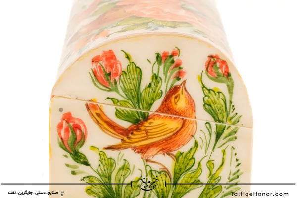  جعبه نقاشی زیرلاکی استخوان دو خانه سایز 9