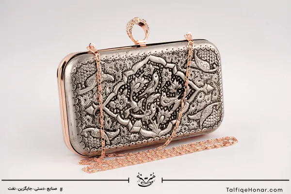 کیف برنجی قلم زنی قلع کاری