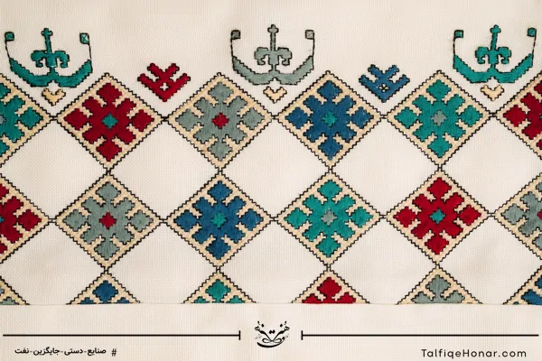 جفت کوسن سوزن دوزی بلوچ کد 002