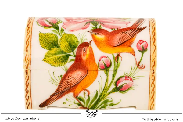  جعبه نقاشی زیرلاکی استخوان سفید سایز 7