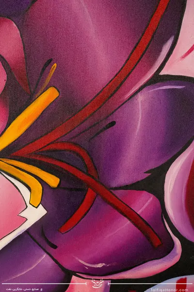 تابلو نقاشی رنگ روغن دختر زعفران سایز 100*70