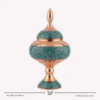شکلات خوری مس فیروزه کوبی سایز 28 (کد 10449)