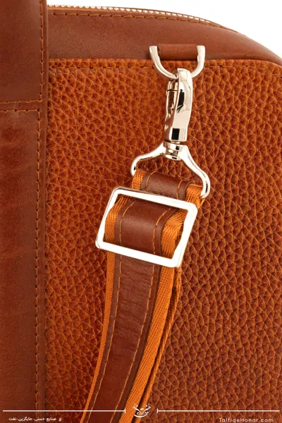 کیف اداری چرم فلوتر گاوی رنگ عسلی سایز 30*40